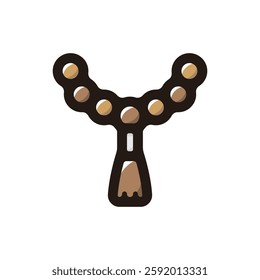 Prayer beads illustration icon.Simple vector outline, clipart for graphic design.