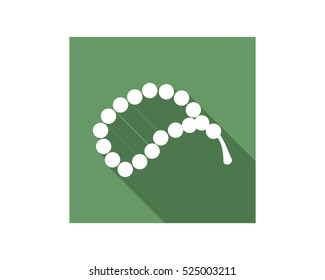 prayer beads islam muslim religion spirituality religious image vector icon