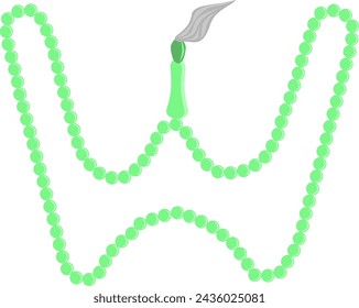 Prayer Beads Letter Alphabet Vector Element