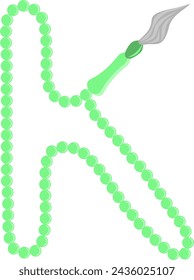 Prayer Beads Letter Alphabet Vector Element