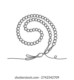 Prayer beads, rosary, single line, Islamic, elegant.