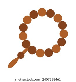 Prayer Beads Vector Flat Icon For Personal And Commercial Use.
