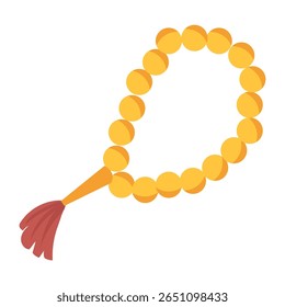 Ícone de vetor de contas de oração, contas de oração clip art, vetor de tasbih, misbaha ou rosário contas vetor, contas de oração islâmica vetor