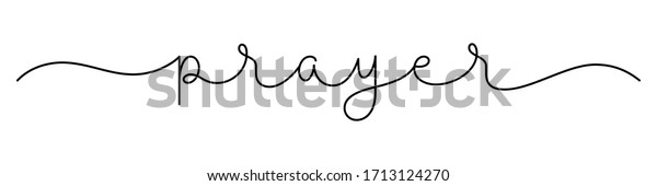 Prayer Black Vector Monoline Calligraphy Banner Stock Vector (Royalty ...