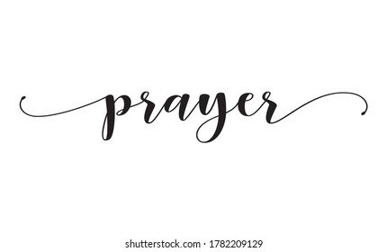 Prayer Calligraphy Text With Swashes Vector 