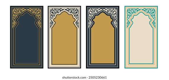 Prayer Carpet, Islamic Muslim Prayer Mats Rug Janamaz design pattern illustration. tiles, arabic pattern