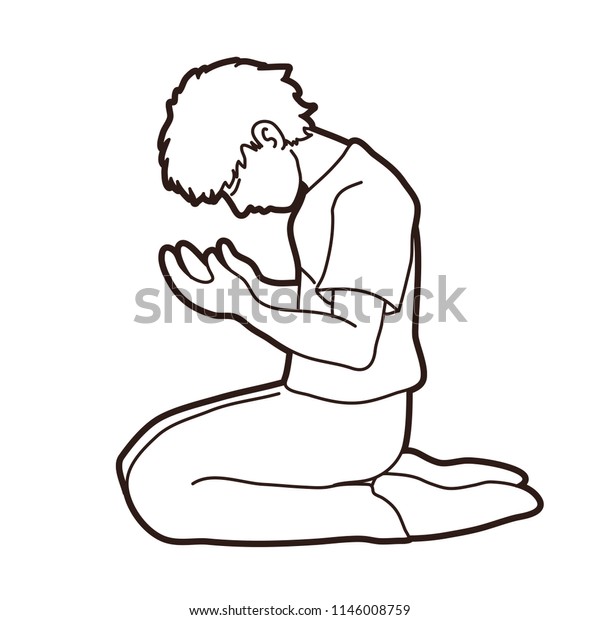 Prayer Christian Praying Cartoon Graphic Vector Stock Vector (Royalty ...