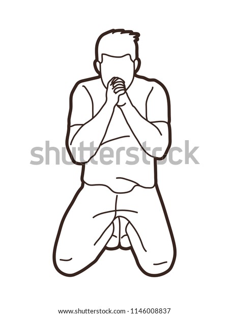 Prayer Christian Praying Cartoon Graphic Vector Stock Vector (Royalty ...