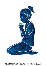 Prayer, Christian praying graphic vector