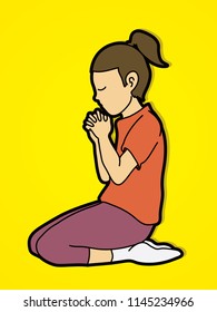 Prayer, Christian praying graphic vector