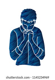 Prayer, Christian praying graphic vector