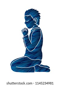 Prayer, Christian praying graphic vector