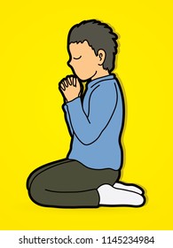 Prayer, Christian praying graphic vector