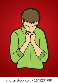 Prayer, Christian praying graphic vector