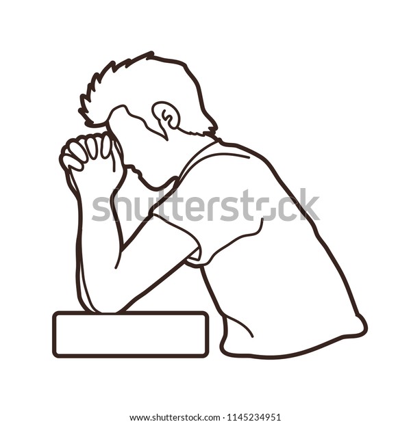 Prayer Christian Praying Graphic Vector Stock Vector (Royalty Free ...