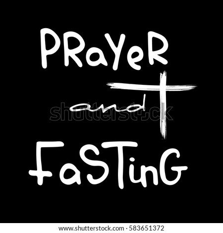 fasting lent lettering brush handwritten