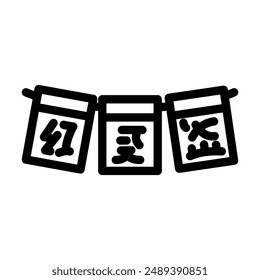 prayer flags buddhism line icon vector. prayer flags buddhism sign. isolated contour symbol black illustration