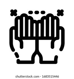 prayer hand icon asking for granted