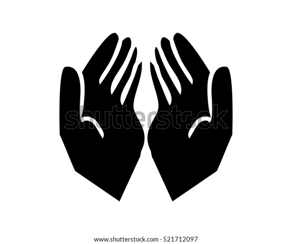 Prayer Hand Islam Islamic Muslim Religion Stock Vektorgrafik Lizenzfrei