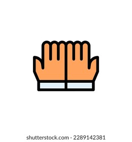 prayer hand vector icon filled line style. perfect use for logo, presentation, website, and more. simple modern icon design color line style