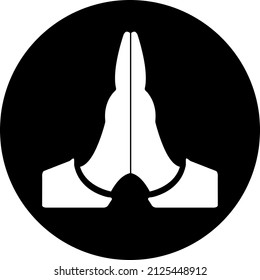 Prayer hands icon isolated on white background. Vector illustration..eps
