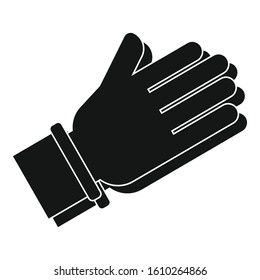 Prayer hands icon. Simple illustration of prayer hands vector icon for web design isolated on white background