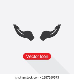 Prayer Hands Icon Vector Illustration Eps10