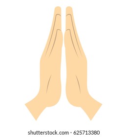 Prayer icon flat isolated on white background vector illustration