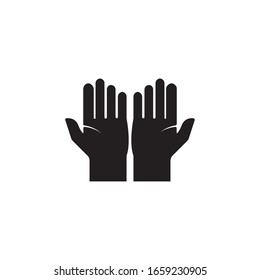 Prayer Icon. Foundation, ngo, pray, prayer, praying hands, religion, spirituality icon. Pray icon, hand prayer, religion vector symbol flat, believe, spirituality, arab