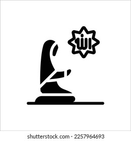 prayer  icon with isolated vektor and transparent background