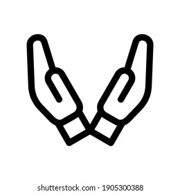 prayer icon or logo isolated sign symbol vector illustration - high quality black style vector icons
