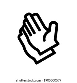 icono de oración o logotipo símbolo de signo aislado ilustración vectorial - iconos vectoriales de estilo negro de alta calidad
