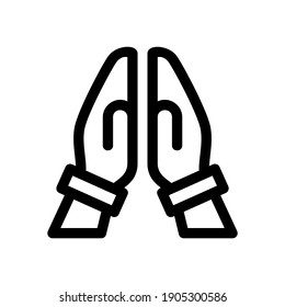 prayer icon or logo isolated sign symbol vector illustration - high quality black style vector icons
