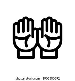 prayer icon or logo isolated sign symbol vector illustration - high quality black style vector icons
