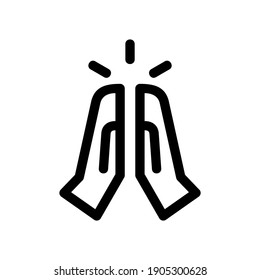 icono de oración o logotipo símbolo de signo aislado ilustración vectorial - iconos vectoriales de estilo negro de alta calidad
