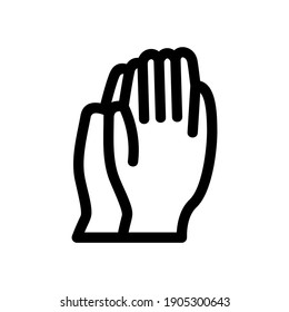 prayer icon or logo isolated sign symbol vector illustration - high quality black style vector icons
