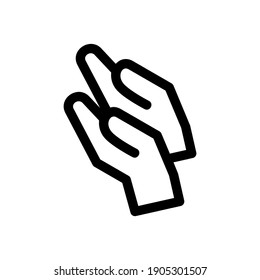 prayer icon or logo isolated sign symbol vector illustration - high quality black style vector icons

