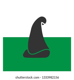 Prayer Icon. Muslim Worship Symbol - Vector Logo Template.  