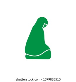 Prayer Icon. Muslim Worship Symbol. Applied for Info Graphics, Design Elements, Websites, Presentations, and Application - Vector Logo Template.