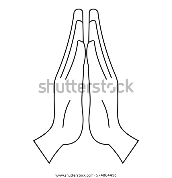 Prayer Icon Outline Illustration Prayer Vector Stock Vector (Royalty ...