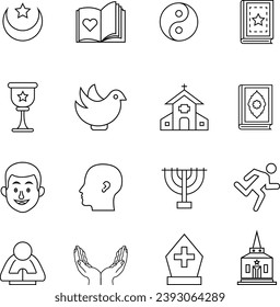 Prayer Icon Set Illustration for Design