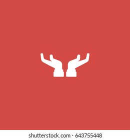 prayer icon. sign design. red background