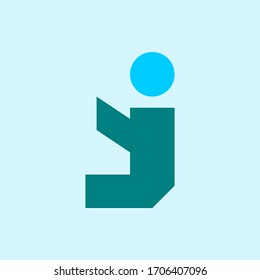 Prayer icon with trendy flat style isolated on background