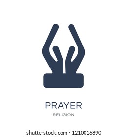 Prayer icon. Trendy flat vector Prayer icon on white background from Religion collection, vector illustration can be use for web and mobile, eps10