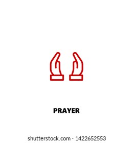 prayer icon. prayer vector design. sign design. red color
