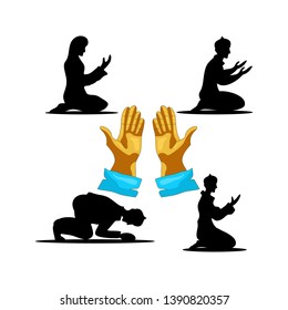 Prayer Islamic Template Design Graphic Vector
