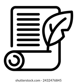 Prayer letter icon outline vector. Culture catholic. Church mass priest