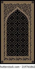 prayer mat batik style design 02