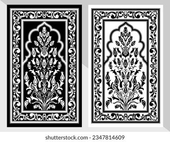 Silhouette prayer rug icon rolled up mat Vector Image