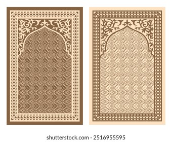 Prayer mat golden color flat design vector